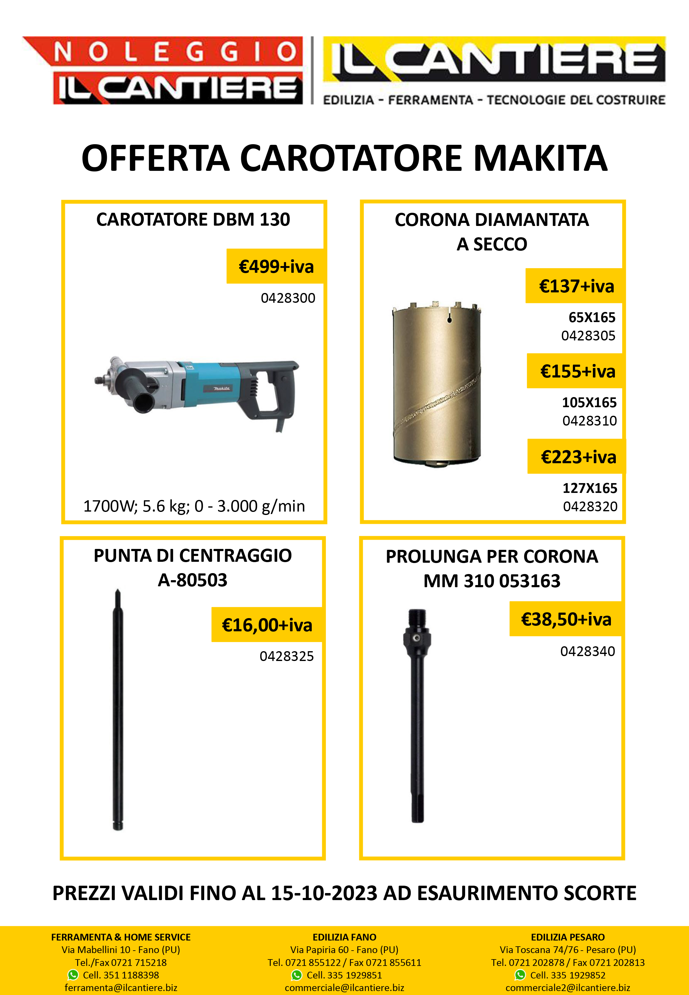 Promo carotatore makita 04-09-2023