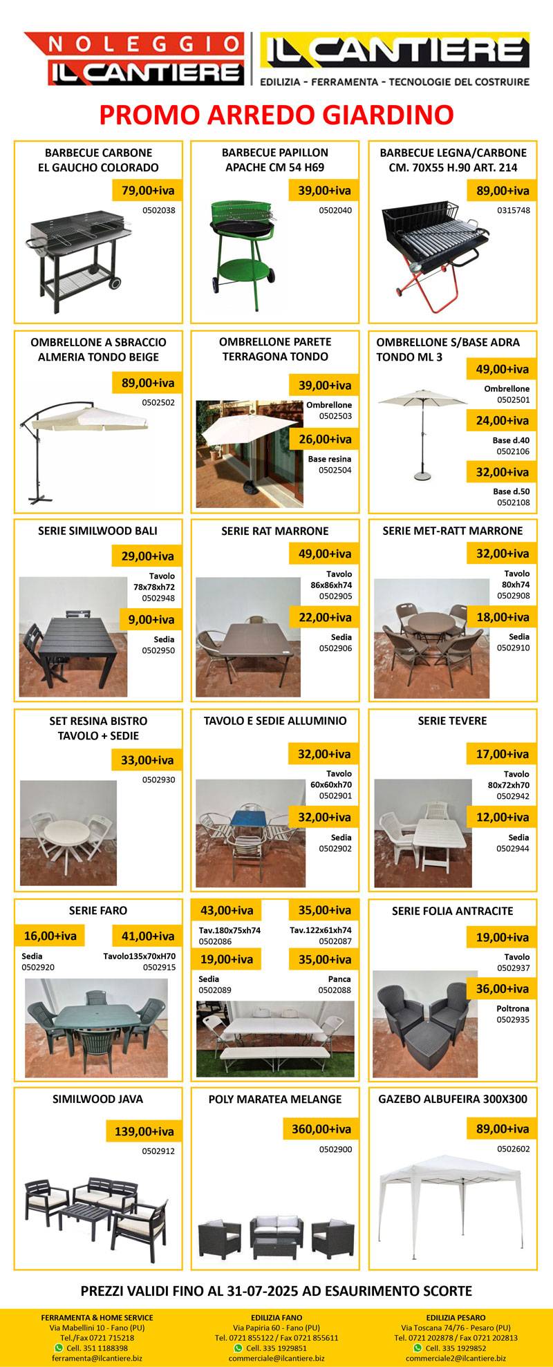 PROMO ARREDO GIARDINO 19-05-2025