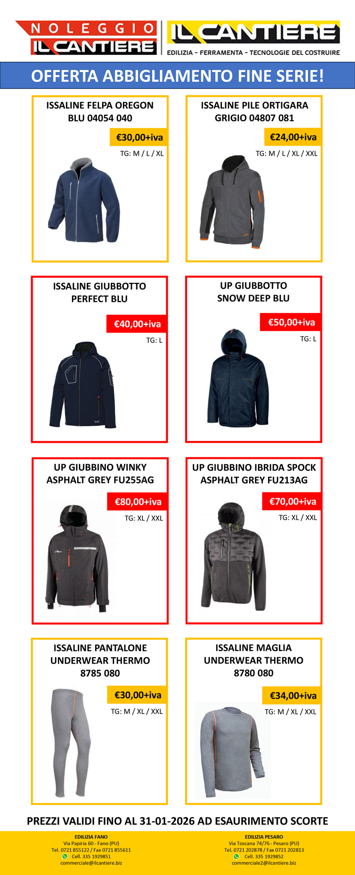 PROMO ABBIGLIAMENTO 12-01-2026