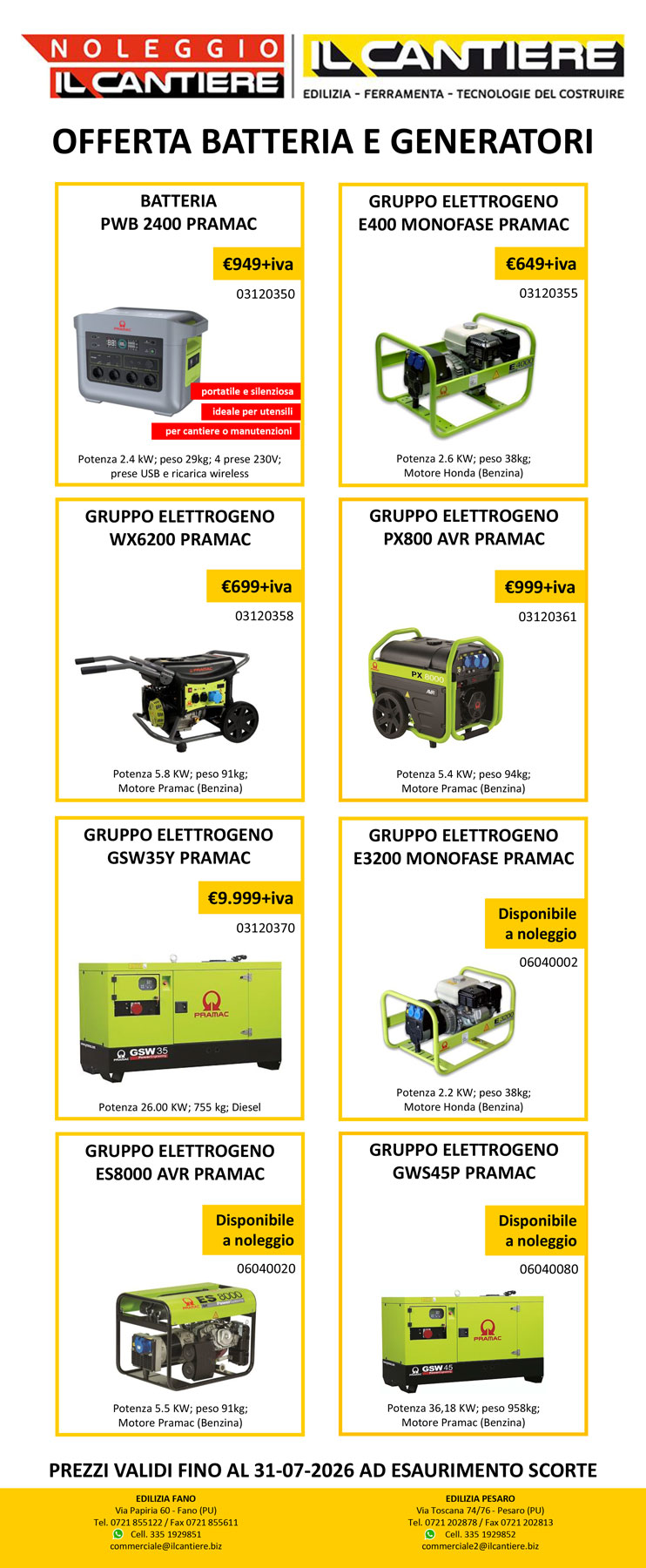 PROMO BATTERIA E GENERATORI 18-05-2026