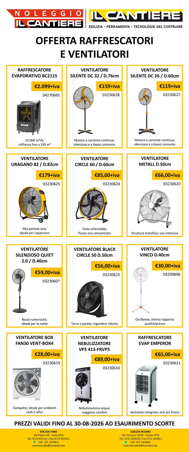 PROMO VENTILATORI E RAFFRESCATORI 15-06-2026