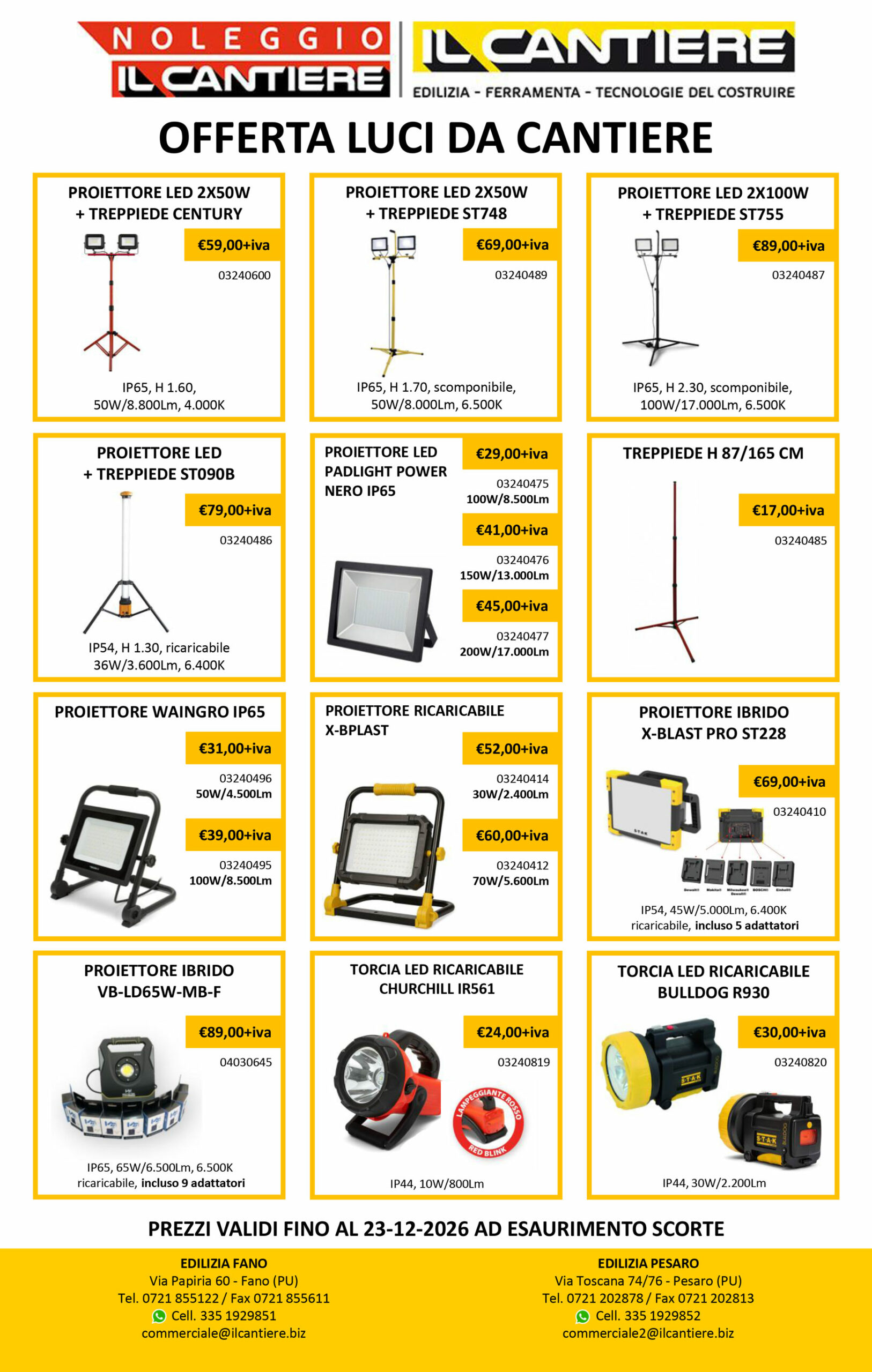 PROMO LUCI DA CANTIERE 19-10-2026